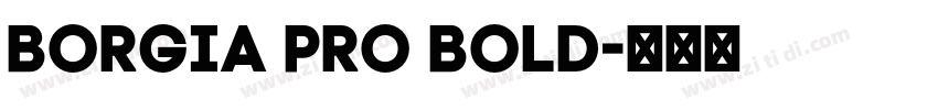 Borgia Pro Bold字体转换